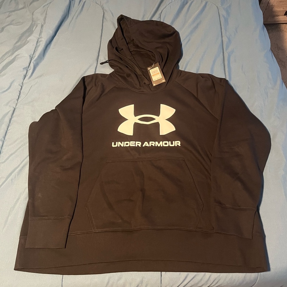 Under Armour Black Hoodie with White Logo